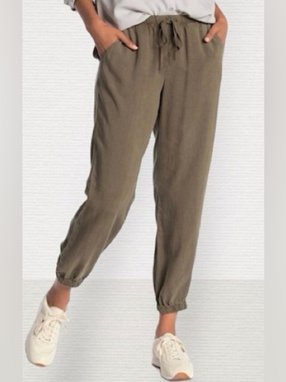 Cloth & Stone Size L 100% Tencel Easy Joggers - Grey